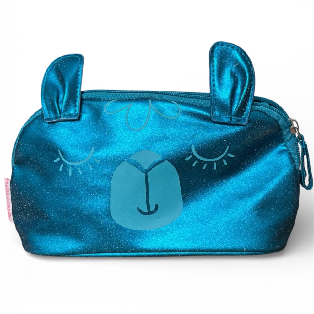 Stephen Joseph Blue Llama shimmer Pouch or cosmetic bag excellent condition 🦙